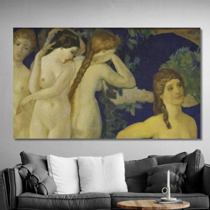 Chiusura D’Oro Arthur Bowen Davies abd13 quadro stampato su tela