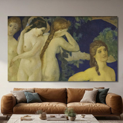 Chiusura D’Oro Arthur Bowen Davies abd13 quadro stampato su tela
