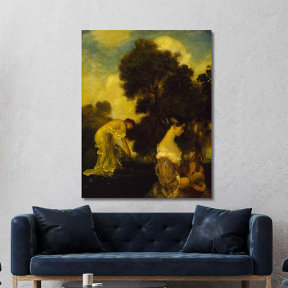 Canto Della Sera Arthur Bowen Davies abd24 quadro stampato su tela