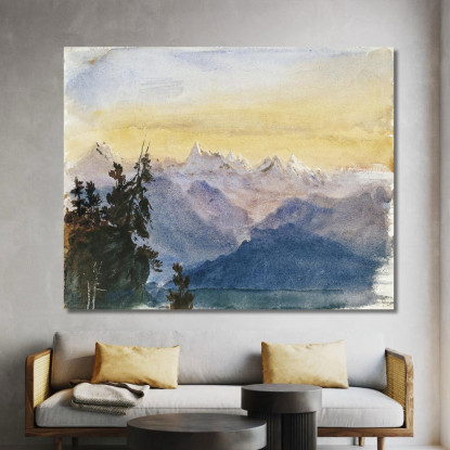 Vista Dal Monte Pilato John Singer Sargent jss363 quadro stampato su tela
