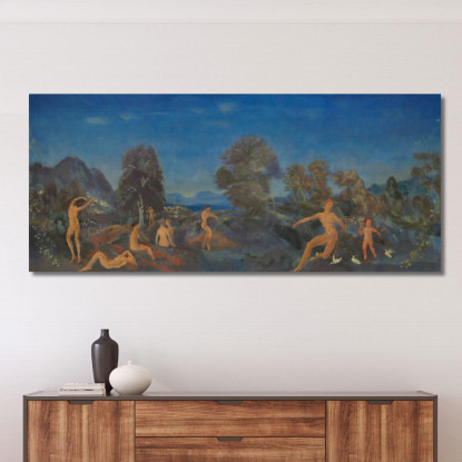 Ermes E Il Piccolo Dioniso Arthur Bowen Davies abd31 quadro stampato su tela