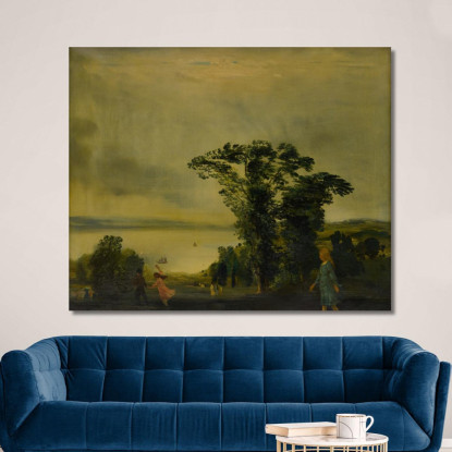 Il Nostro Fiume Hudson Arthur Bowen Davies abd41 quadro stampato su tela