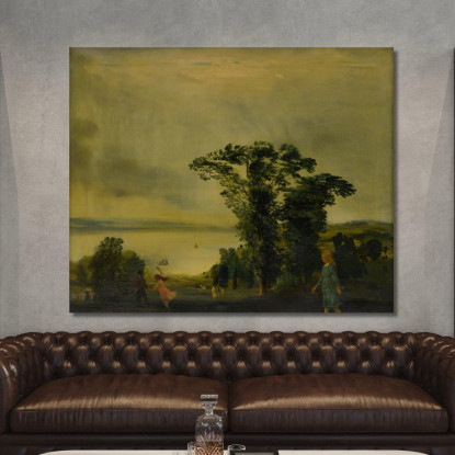 Il Nostro Fiume Hudson Arthur Bowen Davies abd41 quadro stampato su tela