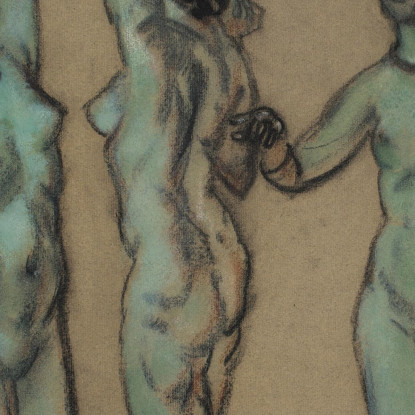 Le Tre Grazie – Culto Indiano Orientale Arthur Bowen Davies abd62 quadro stampato su tela