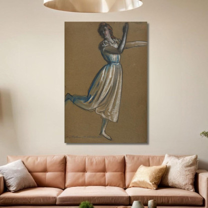 Donna Che Danza Arthur Bowen Davies abd67 quadro stampato su tela