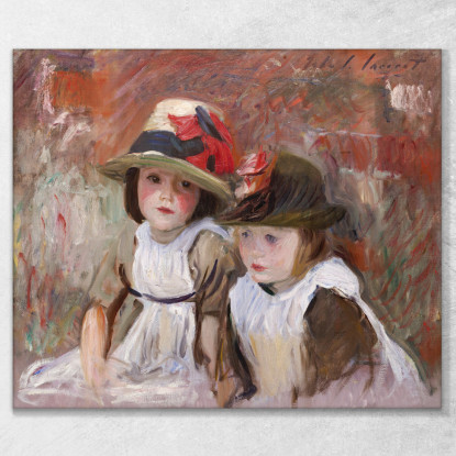 I Bambini Del Villaggio John Singer Sargent jss368 quadro stampato su tela