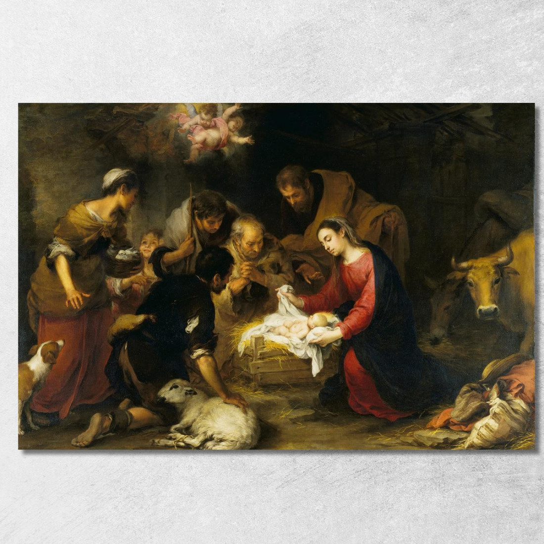 Adorazione Dei Pastori Bartolomé Estebán Murillo bem24 quadro stampato su tela Adorazione Dei Pastori Bartolomé Estebán Murillo bem24 quadro stampato su tela