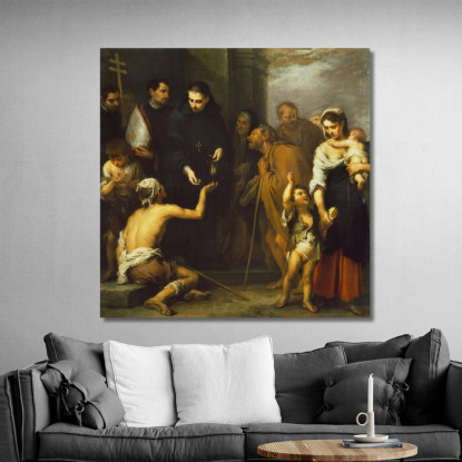 La Carità Di San Tommaso Di Villanova Bartolomé Estebán Murillo bem27 quadro stampato su tela
