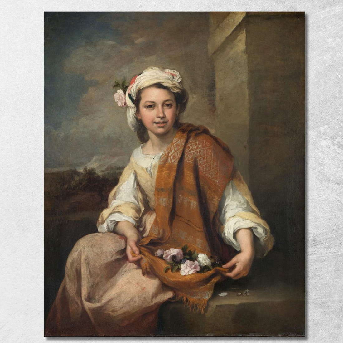 La Ragazza Dei Fiori Bartolomé Estebán Murillo bem32 quadro stampato su tela La Ragazza Dei Fiori Bartolomé Estebán Murillo bem32 quadro stampato su tela