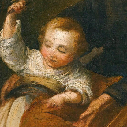 La Sacra Famiglia In Un Interno Bartolomé Estebán Murillo bem34 quadro stampato su tela