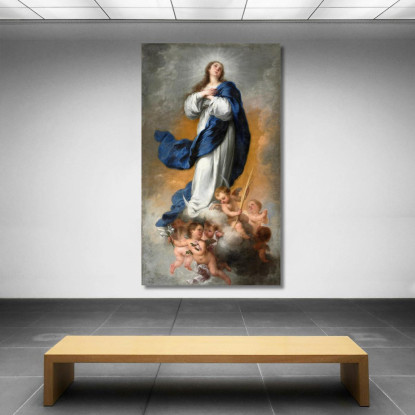 L'Immacolata Concezione Bartolomé Estebán Murillo bem36 quadro stampato su tela