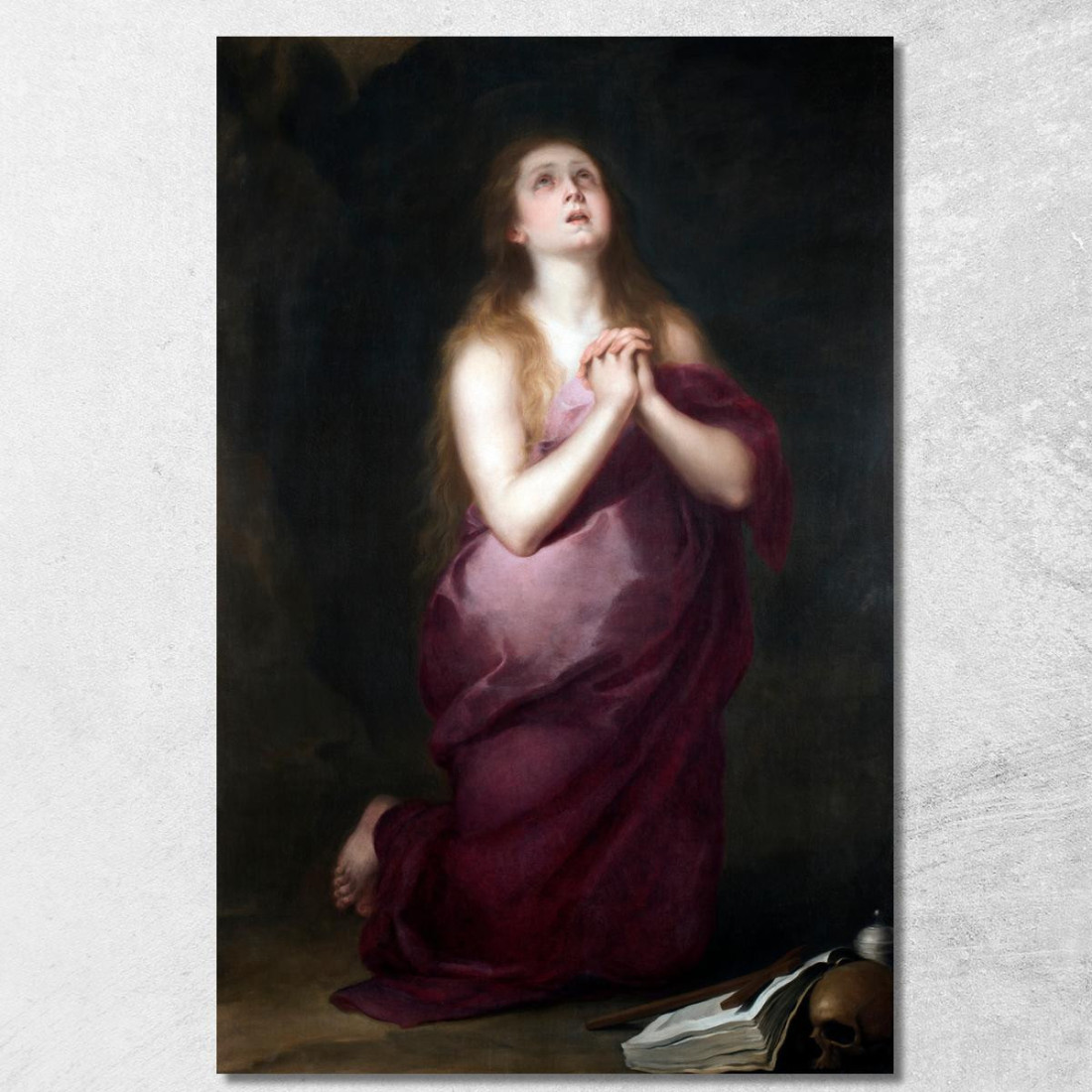 Maddalena Penitente Bartolomé Estebán Murillo bem41 quadro stampato su tela Maddalena Penitente Bartolomé Estebán Murillo bem41 quadro stampato su tela