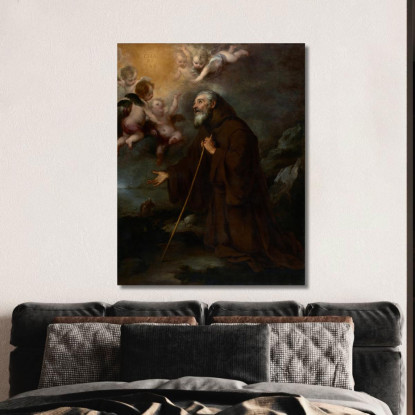 La Visione Di San Francesco Da Paola Bartolomé Estebán Murillo bem52 quadro stampato su tela