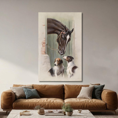 Visita Nella Scuderia Carl Reichert crc14 quadro stampato su tela