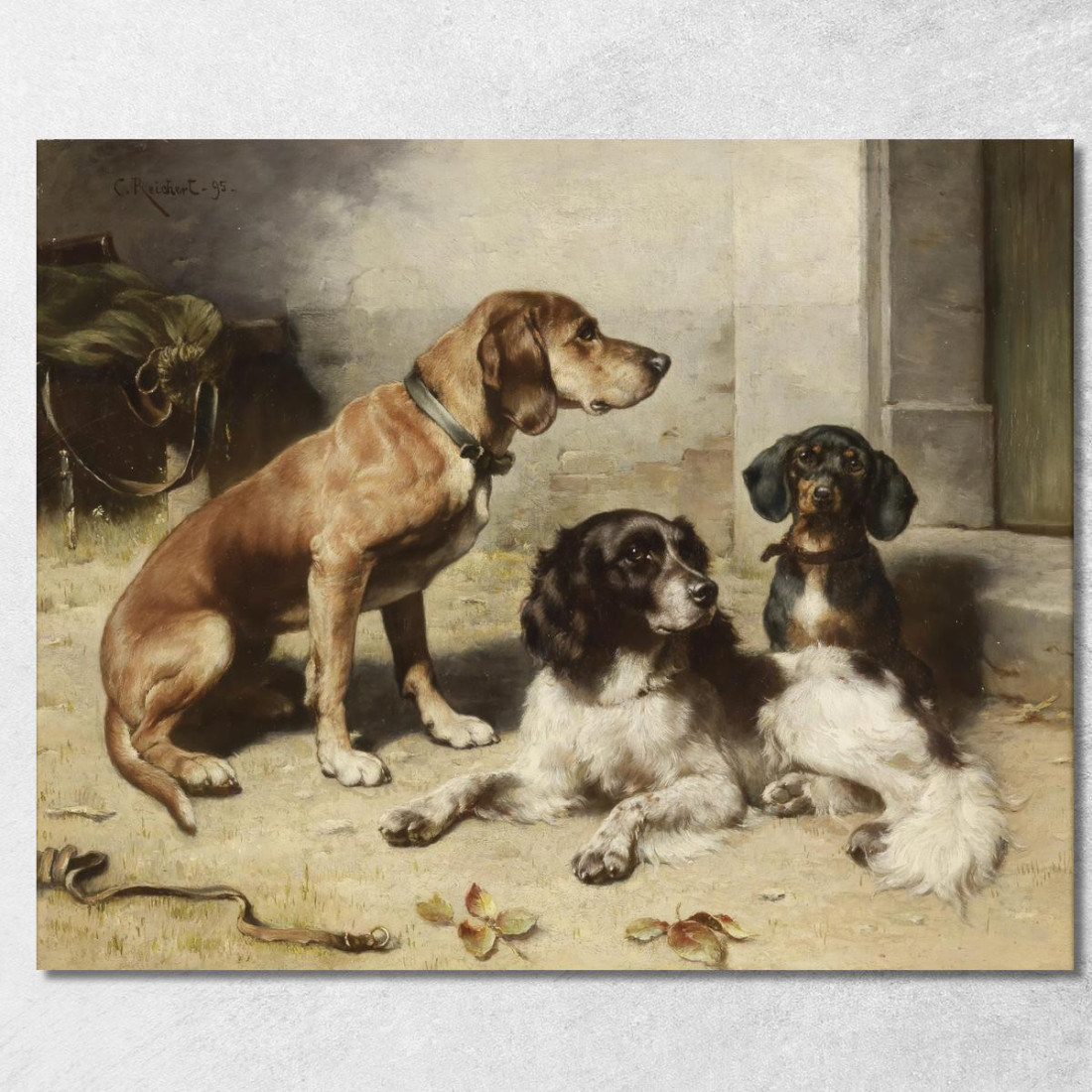 Dopo La Caccia Carl Reichert crc39 quadro stampato su tela Dopo La Caccia Carl Reichert crc39 quadro stampato su tela