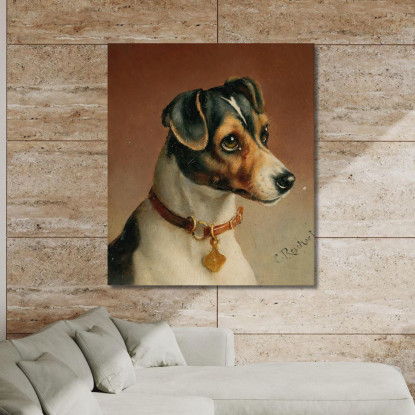 Ritratto Di Un Jack Russell Terrier Carl Reichert crc45 quadro stampato su tela