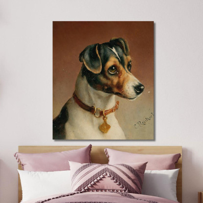 Ritratto Di Un Jack Russell Terrier Carl Reichert crc45 quadro stampato su tela