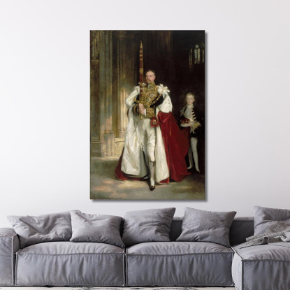 Charles Stewart Sesto Marchese Di Londonderry John Singer Sargent jss381 quadro stampato su tela