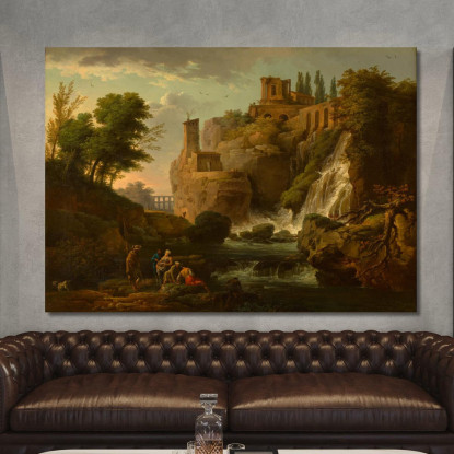 Le Cascatelle Di Tivoli Claude-Joseph Vernet cjv19 quadro stampato su tela