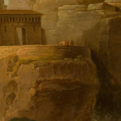 Le Cascatelle Di Tivoli Claude-Joseph Vernet cjv19 quadro stampato su tela