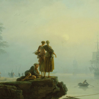 Mattina Claude-Joseph Vernet cjv21 quadro stampato su tela