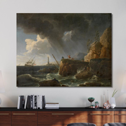 Marina Claude-Joseph Vernet cjv24 quadro stampato su tela