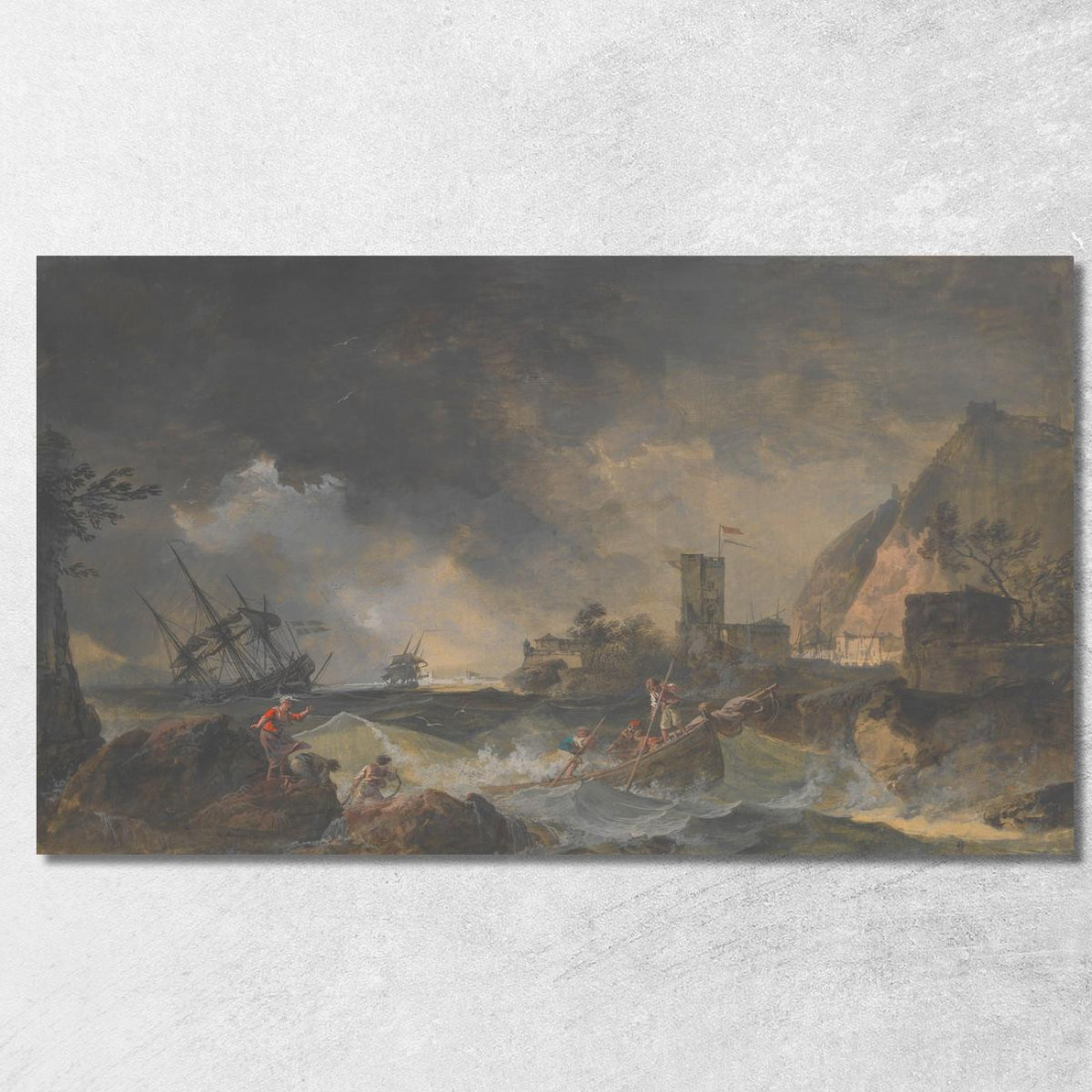 Tempesta Claude-Joseph Vernet cjv26 quadro stampato su tela Tempesta Claude-Joseph Vernet cjv26 quadro stampato su tela