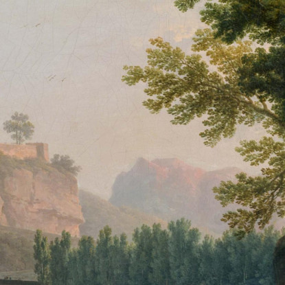 Paesaggio Di Una Sera D'Estate In Italia Claude-Joseph Vernet cjv29 quadro stampato su tela