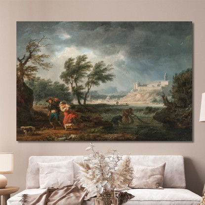 Le Quattro Ore Del Giorno - Mezzogiorno Claude-Joseph Vernet cjv33 quadro stampato su tela