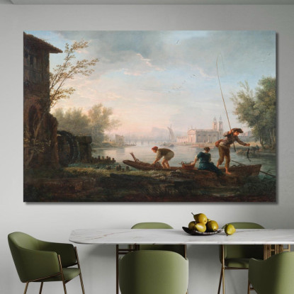 Le Quattro Ore Del Giorno - Mattina Claude-Joseph Vernet cjv34 quadro stampato su tela