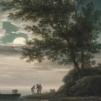 Le Quattro Ore Del Giorno - Notte Claude-Joseph Vernet cjv35 quadro stampato su tela
