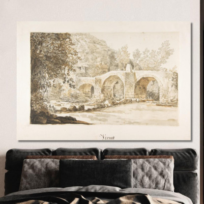 Il Ponte Acquoria Claude-Joseph Vernet cjv36 quadro stampato su tela