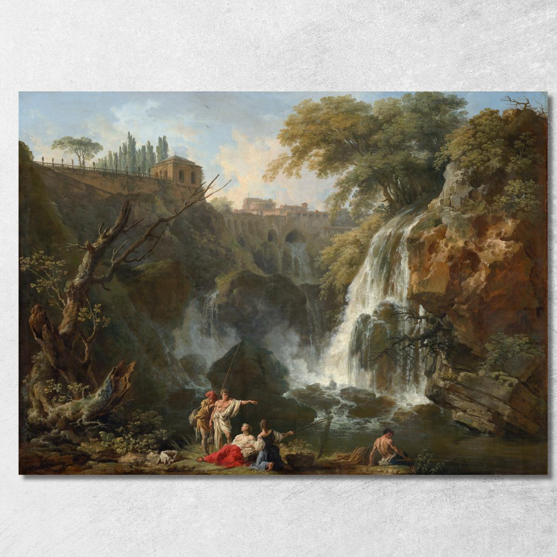 Le Cascate Di Tivoli Con La Villa Di Mecenate Claude-Joseph Vernet cjv38 quadro stampato su tela Le Cascate Di Tivoli Con La Villa Di Mecenate Claude-Joseph Vernet cjv38 quadro stampato su tela