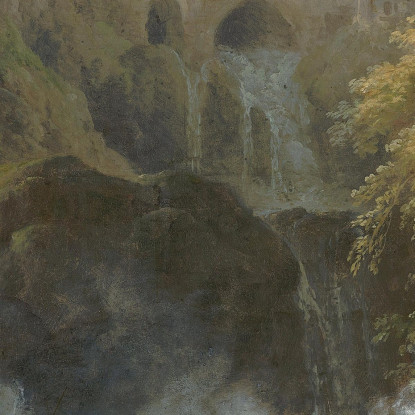 Le Cascate Di Tivoli Con La Villa Di Mecenate Claude-Joseph Vernet cjv38 quadro stampato su tela