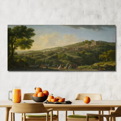 Villa A Caprarola Claude-Joseph Vernet cjv43 quadro stampato su tela