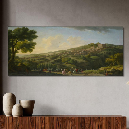 Villa A Caprarola Claude-Joseph Vernet cjv43 quadro stampato su tela