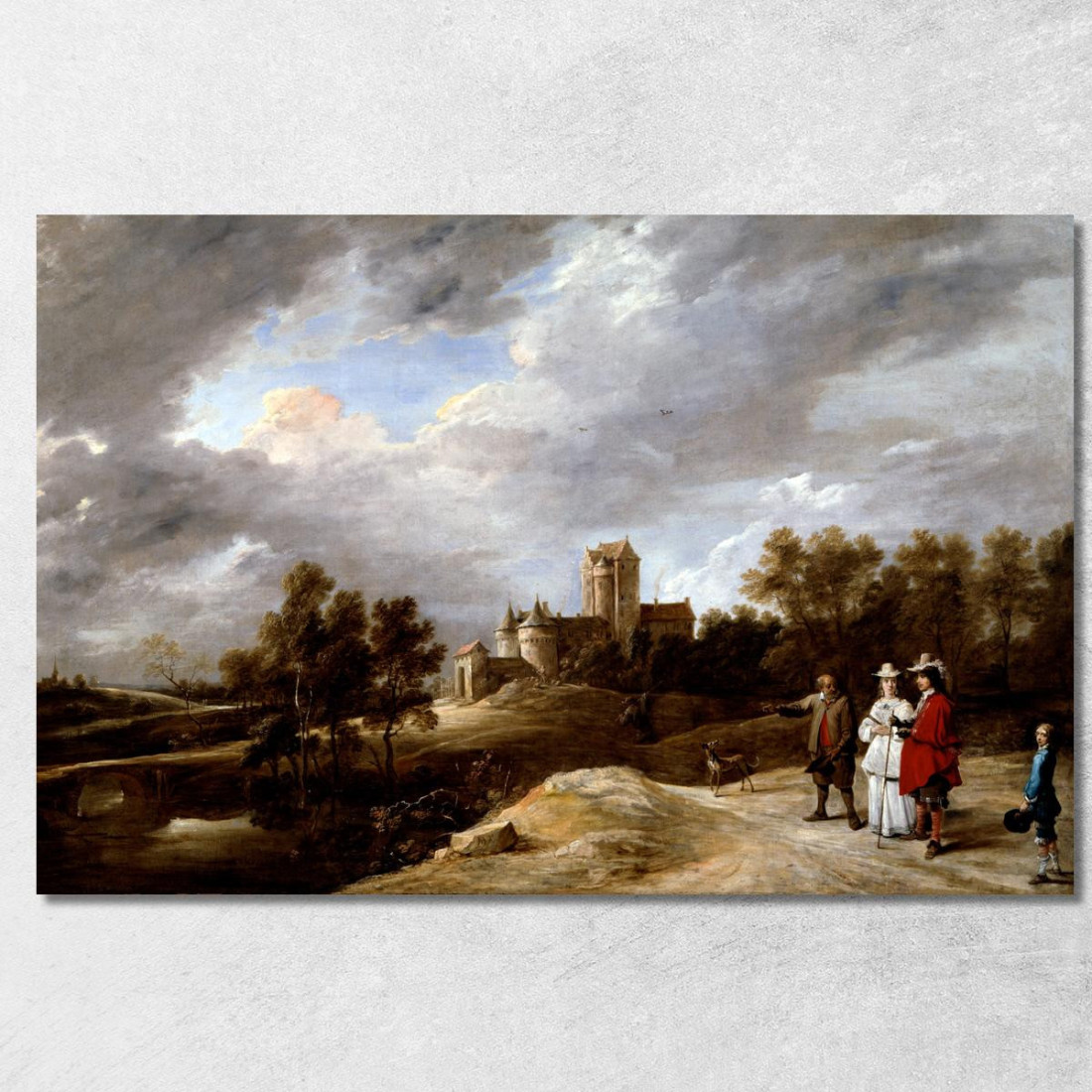 Un Castello E I Suoi Proprietari David Teniers The Younger dty2 quadro stampato su tela Un Castello E I Suoi Proprietari David Teniers The Younger dty2 quadro stampato su tela