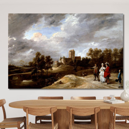 Un Castello E I Suoi Proprietari David Teniers The Younger dty2 quadro stampato su tela