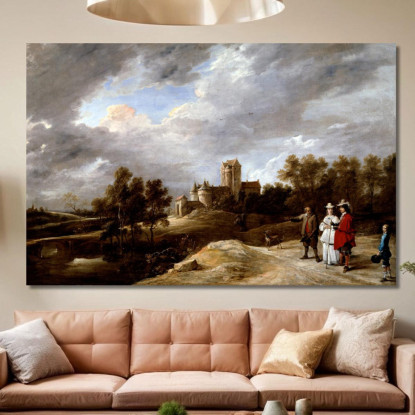 Un Castello E I Suoi Proprietari David Teniers The Younger dty2 quadro stampato su tela