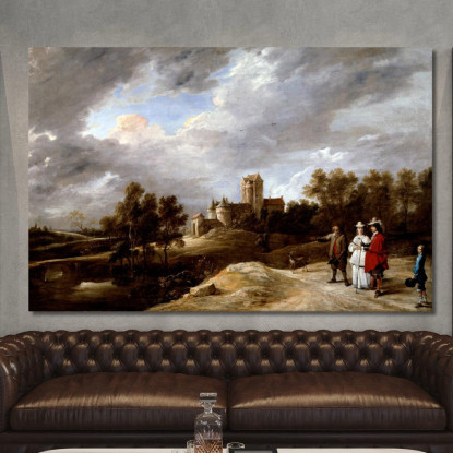 Un Castello E I Suoi Proprietari David Teniers The Younger dty2 quadro stampato su tela