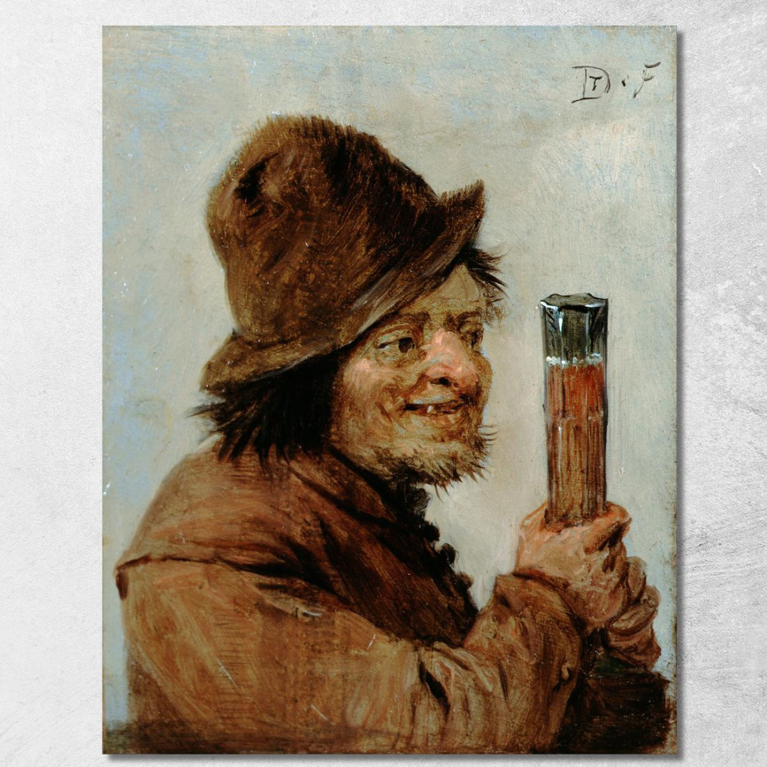 Un Contadino Con Un Bicchiere In Mano David Teniers The Younger dty12 quadro stampato su tela Un Contadino Con Un Bicchiere In Mano David Teniers The Younger dty12 quadro stampato su tela