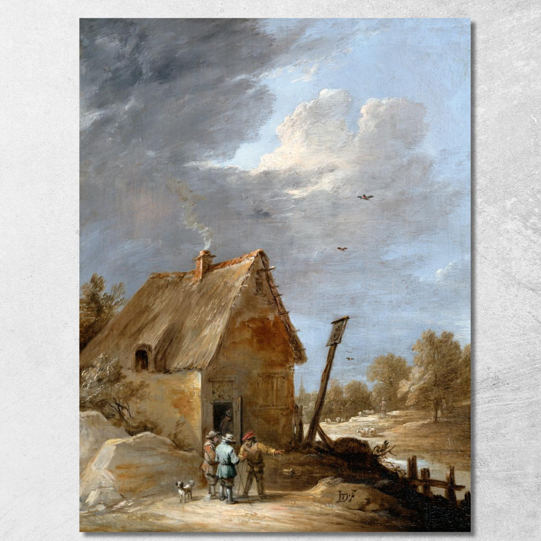 Una Strada Vicino A Un Cottage David Teniers The Younger dty15 quadro stampato su tela