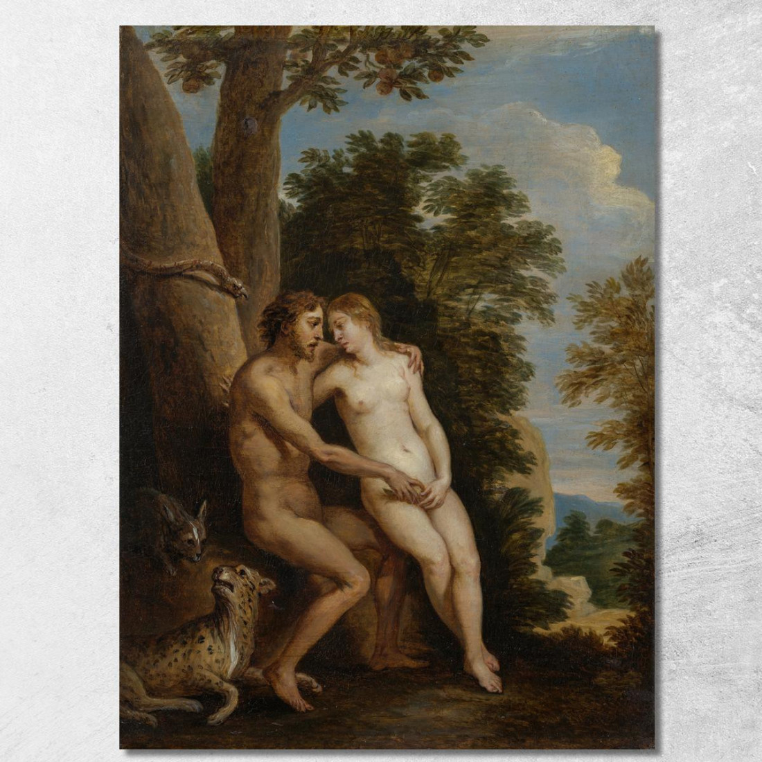 Adamo Ed Eva In Paradiso David Teniers The Younger dty18 quadro stampato su tela Adamo Ed Eva In Paradiso David Teniers The Younger dty18 quadro stampato su tela