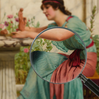 A Dilettante John William Godward jwg4 quadro stampato su tela