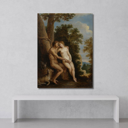 Adamo Ed Eva In Paradiso David Teniers The Younger dty18 quadro stampato su tela