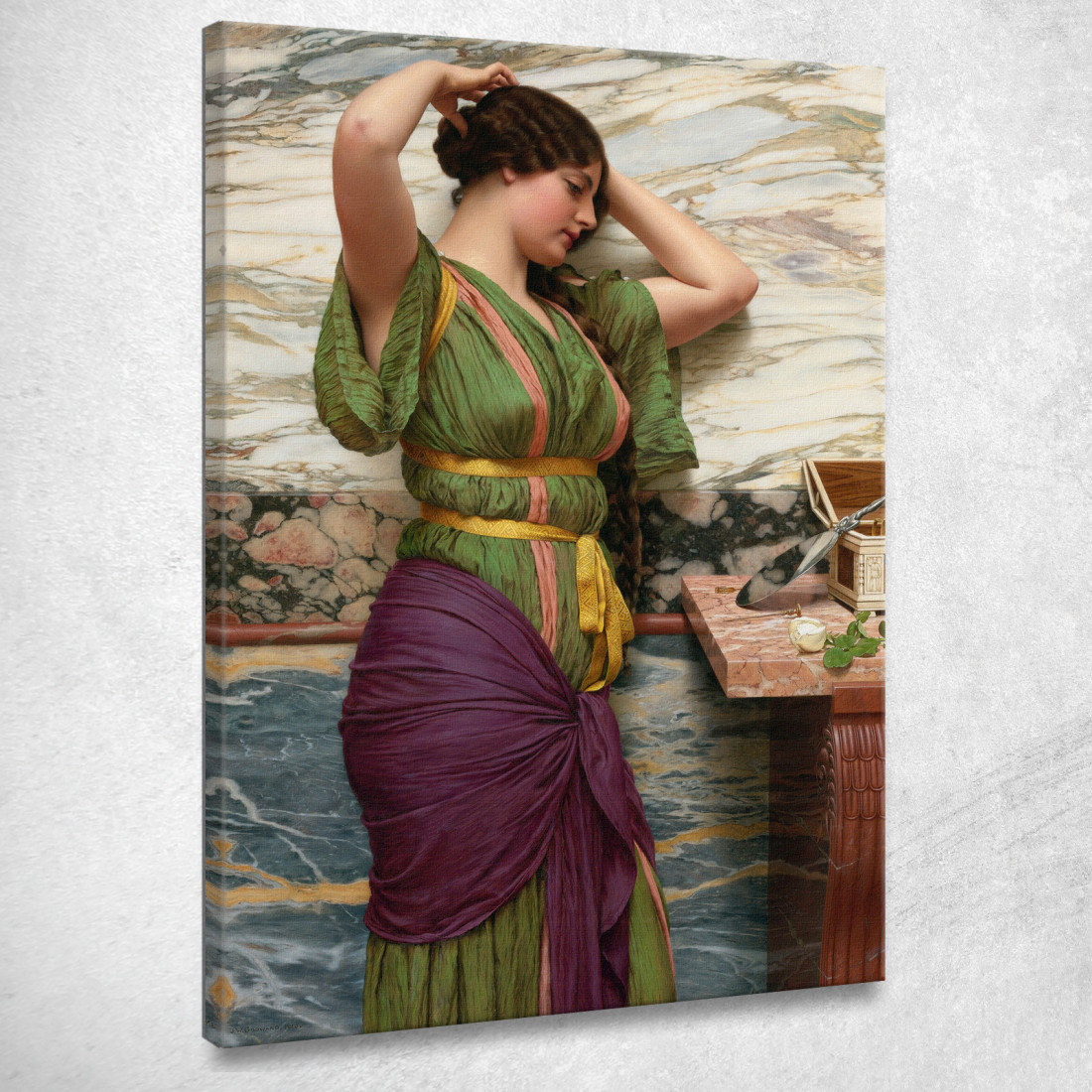 Una Giusta Riflessione John William Godward jwg5 quadro stampato su tela