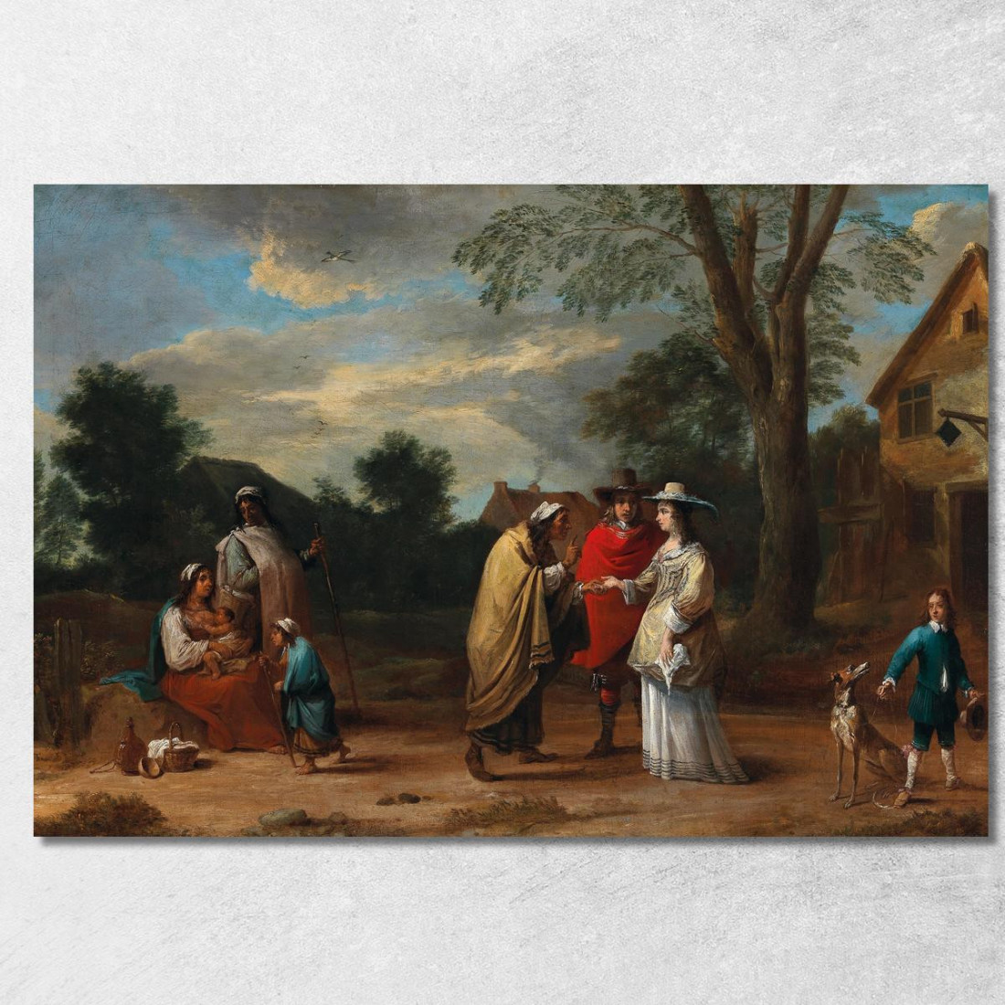 Una Coppia Elegante Che Incontra Una Chiromante David Teniers The Younger dty23 quadro stampato su tela Una Coppia Elegante Che Incontra Una Chiromante David Teniers The Younger dty23 quadro stampato su tela