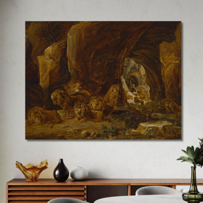 Daniele Nella Fossa Dei Leoni David Teniers The Younger dty33 quadro stampato su tela
