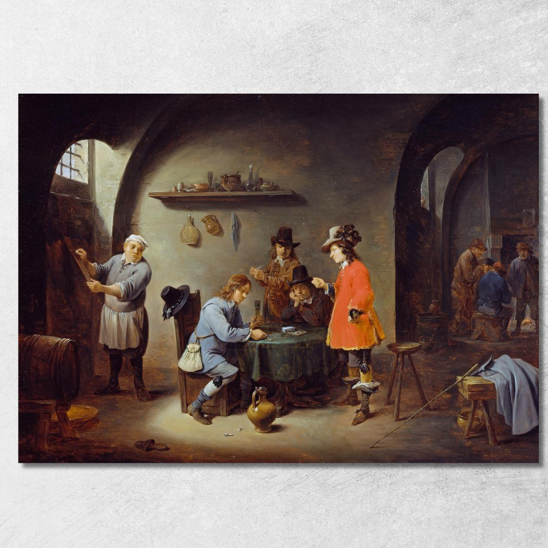 Scena Di Gioco D’Azzardo In Una Locanda David Teniers The Younger dty37 quadro stampato su tela Scena Di Gioco D’Azzardo In Una Locanda David Teniers The Younger dty37 quadro stampato su tela