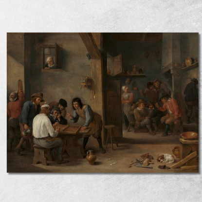 Partita Di Tric-Trac David Teniers The Younger dty38 quadro stampato su tela